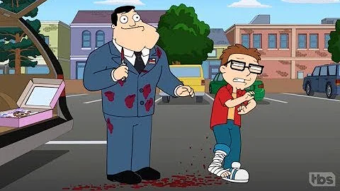 American Dad - Stan tries to stab himself[ American Dad]