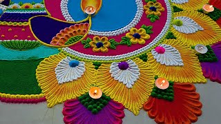 Diwali Lakshmi Pooja rangoli || Rangoli designs for Diwali || Diwali धनतेरस रंगोली