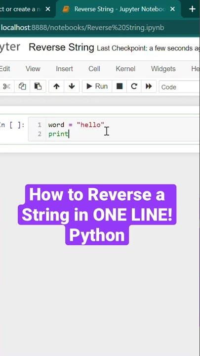 How to Reverse a String in One Line in Python #shorts #python #programming #coding