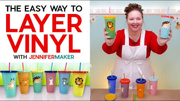 How to Layer Vinyl Decals on Cricut the EASY WAY!