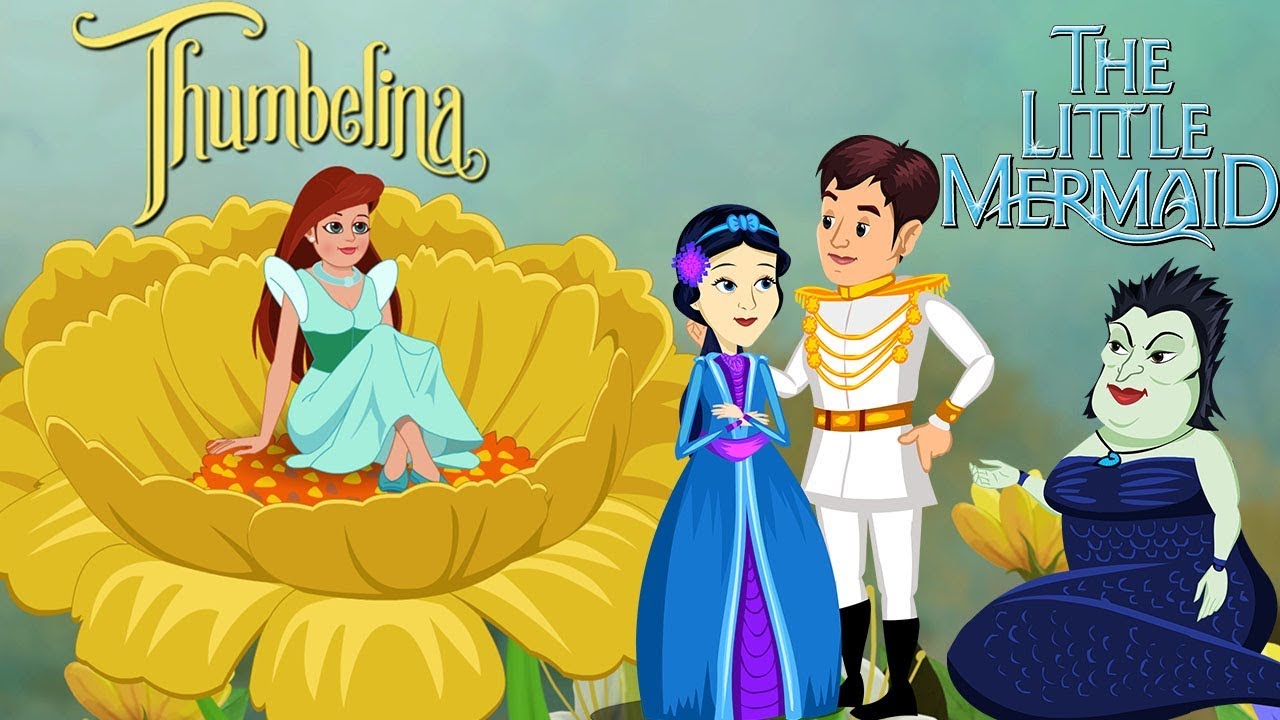 Thumbelina & The Little Mermaid - Princess Fairy Tales for Kids in English  - Bedtime Stories - YouTube
