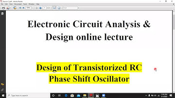 Design of RC Phase shift Oscillator