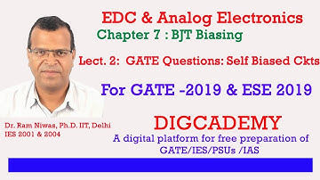 EDC & AE BJT Biasing Lect 2 Self Biased Circuits GATE Questions