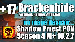 +17 Brackenhide Hollow | Shadow Priest POV M+ Dragonflight Season 4 Mythic Plus 10.2.7