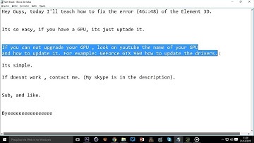 How to fix the error (48::46) in the Element 3D