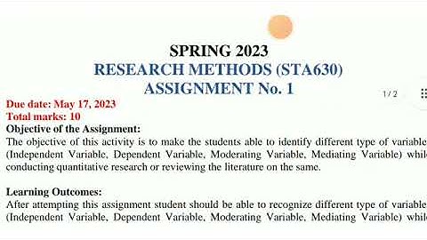 STA630Assignment 1 Solution Spring 2023 | STA630 Assignment 1 Solution 2023
