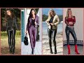 Most stylish and trendy shiny leather tit pants outfits ideas