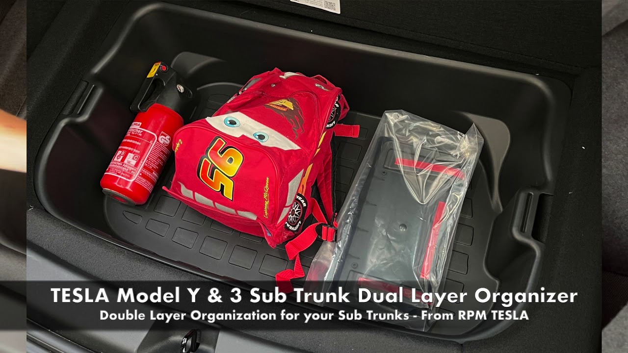 TESLA Model 3 & Y Sub Trunk Dual Level Trunk Organizer 