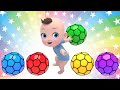 Baby wheels on the bus song  learn color nursery rhymes  baby  kids songs