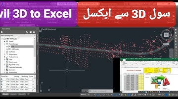 How to export point from autocad civil 3d To Excel full video urdu and hindi civil 3d Autocad civil