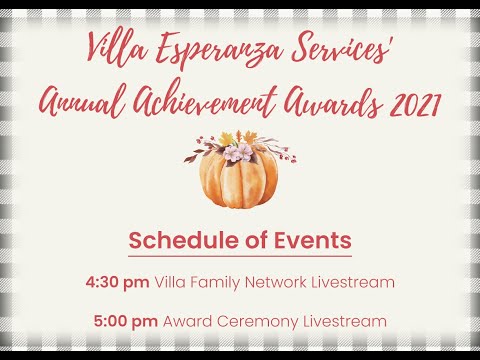 Villa Esperanza Services Annual Achievement Awards 2021