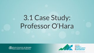 3.1 Case Study: Professor O’Hara