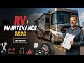 Motorhome Maintenance Checklist 2026 🇺🇸| Essential RV Safety & Service Guide for American Road Trips