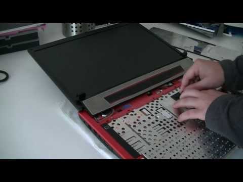 how to replace or remove keyboard in notebook MSI GX740, keyboard replacement