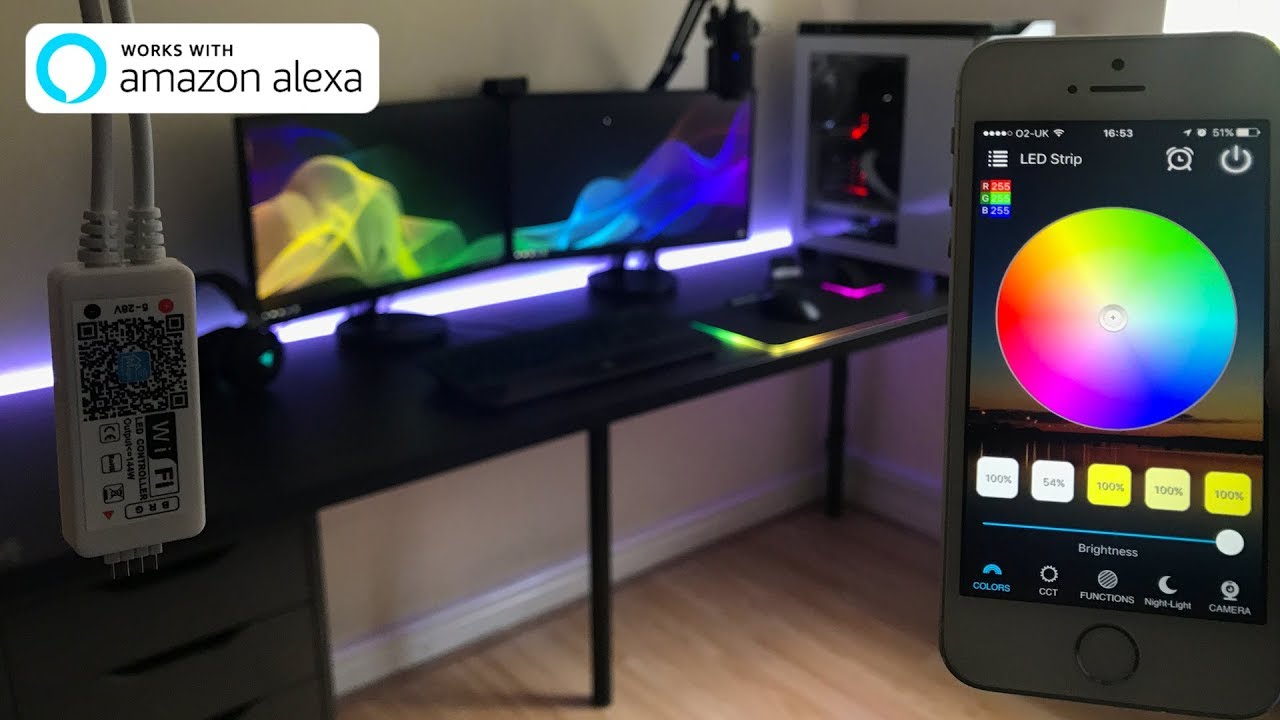 Control Any Led Light Strip With Your Phone (Works With Alexa \U0026 Google Home)