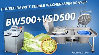 Basket Bubble Washer & Spin Dryer | Leafy Vegetable Washing Line 🥬⚙️
