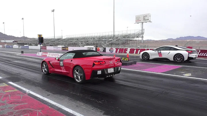 DRAGRACE | BMW i8 vs. Corvette C7 Stingray |  1/2 Mile  | V8 vs Hybrid Tech