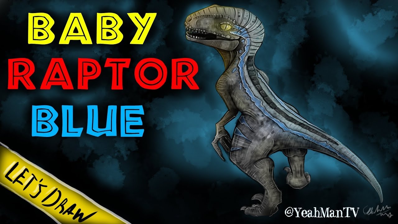 Let S Draw Baby Raptor Blue From Jurassic World 2 Fallen Kingdom Youtube