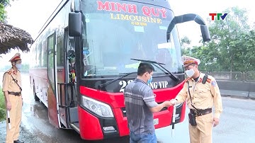 Phòng CSGT Thanh Hóa tăng cường kiểm tra xe ô khách đường dài trên tuyến QL1A | PTTH Thanh Hóa