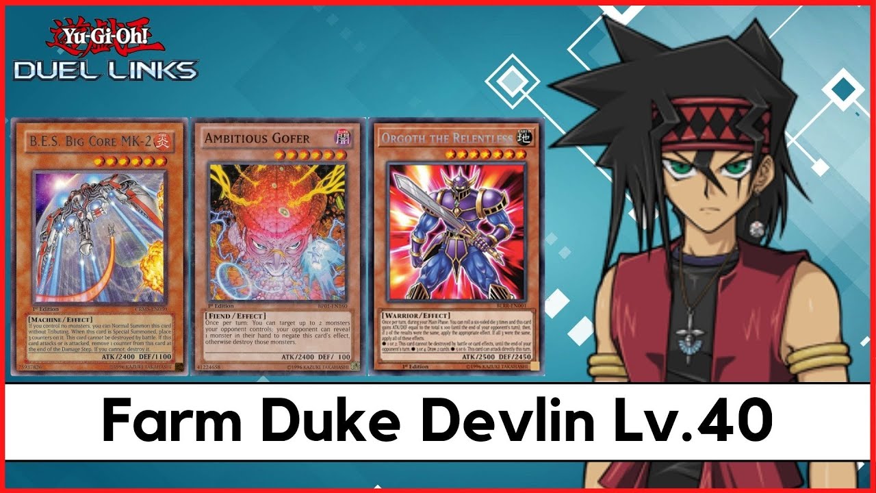 Yu-Gi-Oh! Duel Links Deck de Farm Duke Devlin Lv.40  Luzlunar