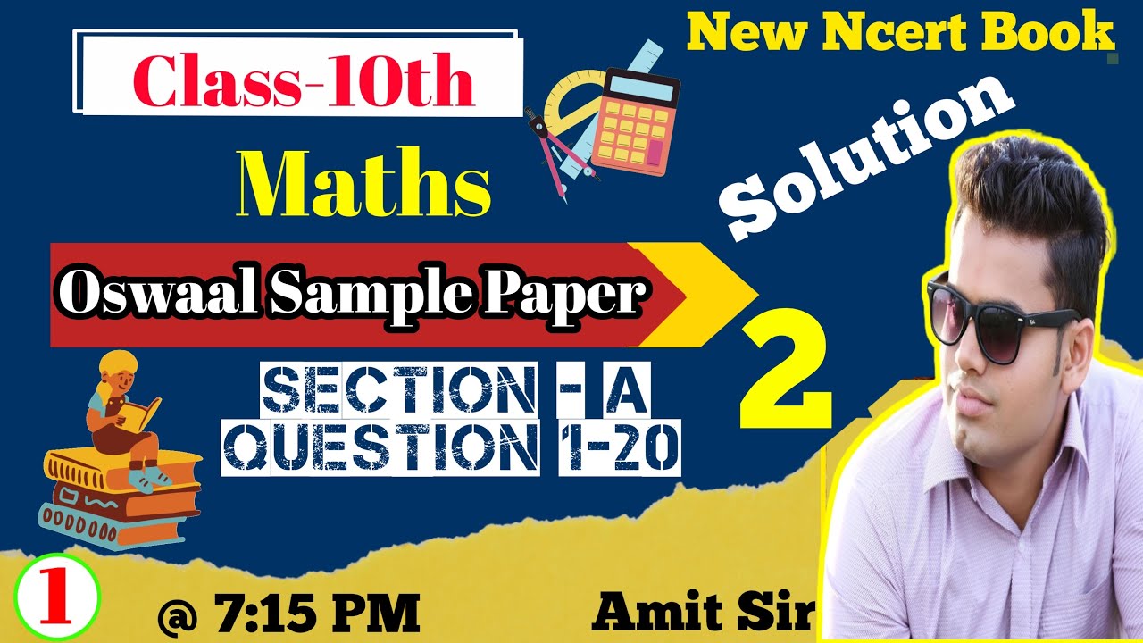 Oswaal Sample Paper 2 Solution 2024 SectionA Class 10 Maths