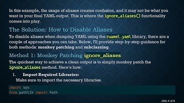 Disable ignore_aliases in ruamel.yaml for Cleaner YAML Dumps