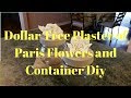 Dollar Tree Plaster Of Paris Flowers And Glass Container Diy