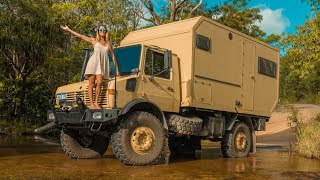 INTERIOR TOUR of DIY Camper  ExArmy Unimog Expedition Vehicle Build