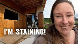 I&#39;m Finally Helping: Staining Our New House Build!