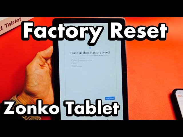 Zonko Tablet: How to Factory Reset Back to Orginal Factory Default