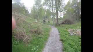 Mountainbike i Evlingeområdet på Värmdö 18 maj 2013