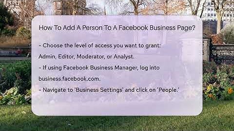 How To Add A Person To A Facebook Business Page? - Everyday-Networking
