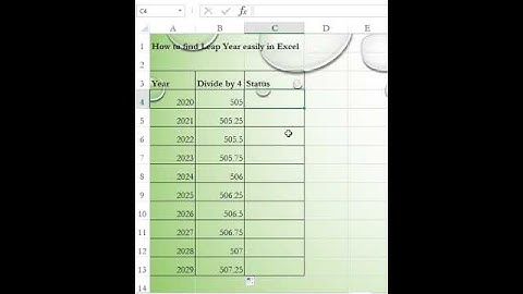 How to find Leap Year in Excel #excel #shorts #excelshortcuts #formula #tips #tricks #msexcel