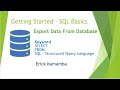 Microsoft SQL Database - Exporting Data From Database