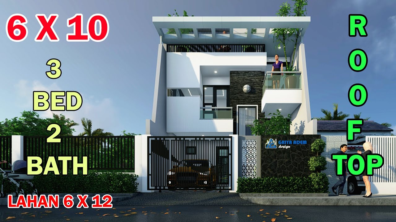 Rumah Minimalis Modern Split Level 6x12 Meter 3 Kamar Tidur 2