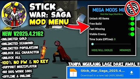 ⚔️ Stick War: Saga MOD MENU v2025.4.2162 — Unlimited Gold, No Key, 100% Working! 🔥