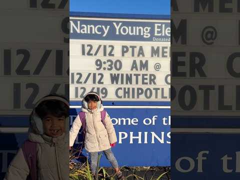 Saanvi 1st day at Nancy Young elementary School 🏫 #shorts #school #short