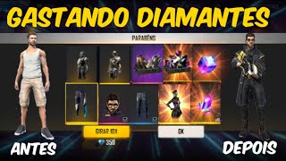 GASTANDO DIAMANTES PELA PRIMEIRA VEZ NA CONTA HUMILDE NO FREE FIRE