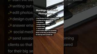 Behind the scenes of a senior photographer’s mornings: emails, galleries, social media marketing,