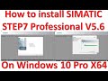 Simatic manager step 7 v5 6 installation on windows 10