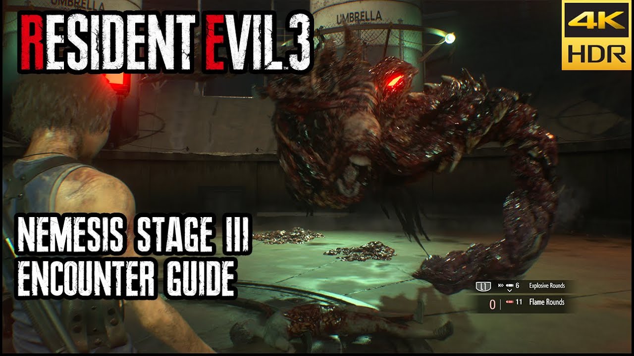 Nemesis Stage 3 Boss Guide - NEST 2 Fight - Resident Evil 3 Remake [4k HDR]