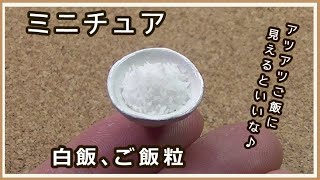 樹脂粘土で作る ミニチュア 白飯 ご飯粒 樹脂粘土 ハンドメイド ミニチュア Youtube