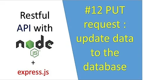 PUT request  : update data to the database  : rest api using node.js express.js and mongoDB