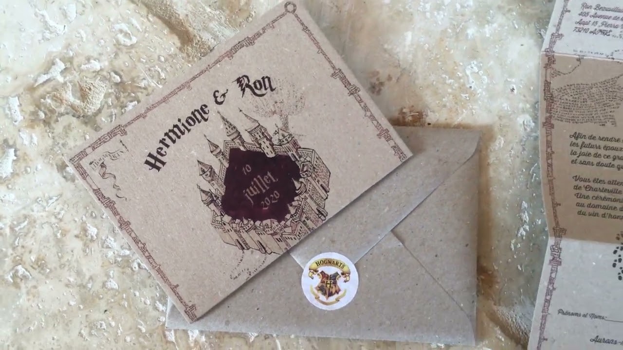 Faire Part Harry Potter, Invitation Mariage Harry Potter