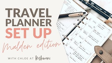 Planner Setup for Travel - Filofax Malden Personal Organiser, August 2022