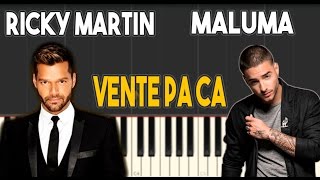 Ricky Martin - Vente Pa Ca ft. Maluma - Piano Tutorial screenshot 1