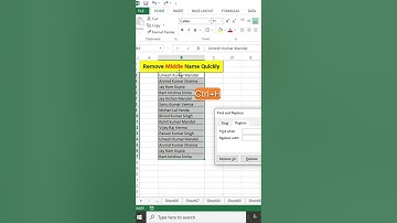 Remove Middle Name Quickly #shorts #excel #exceltutorial #exceltips #msexcel #youtubeshorts #viral