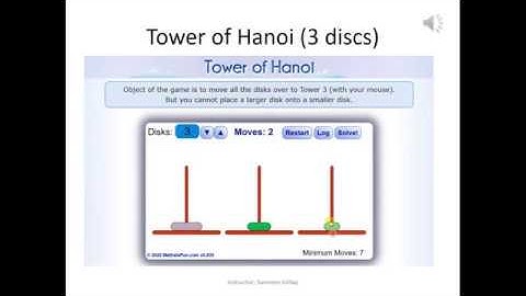 Tower of Hanoi (Recursion Application) Part 1