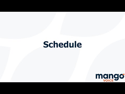 How To Set Up and Adjust Your Schedule | VOIP Calls With Mango Voice | MangoVoice Tutorial