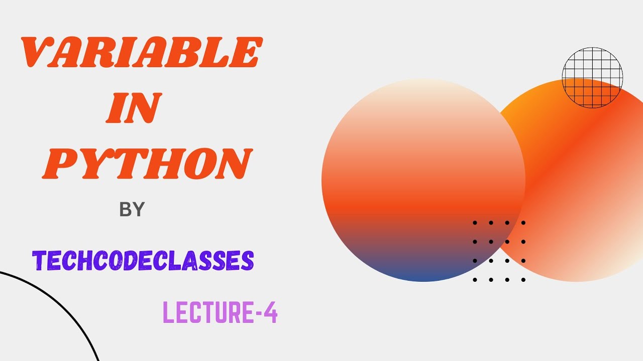 VARIABLE IN PYTHON - YouTube